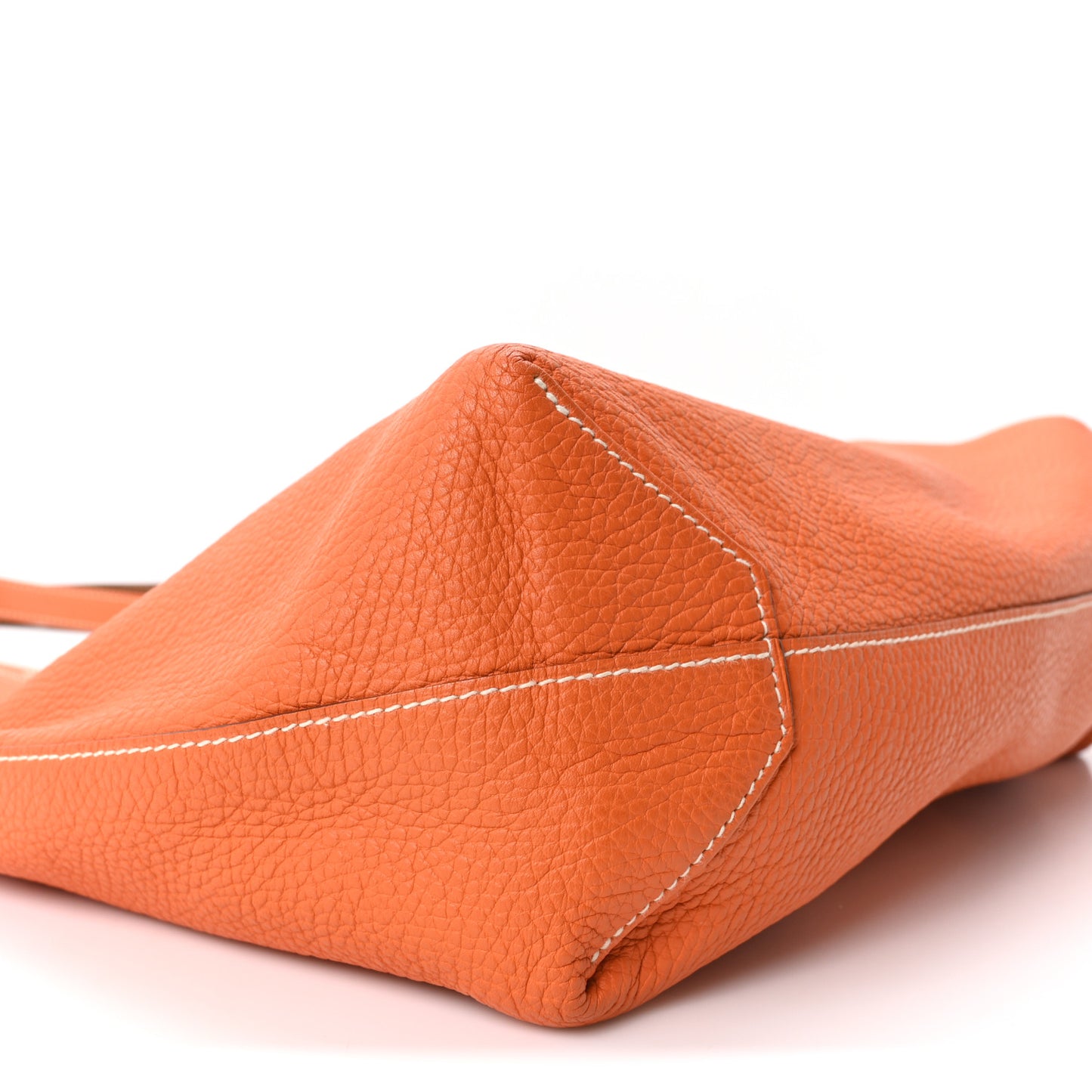 Taurillon Clemence Double Sens 45 Reversible Tote Orange Gold