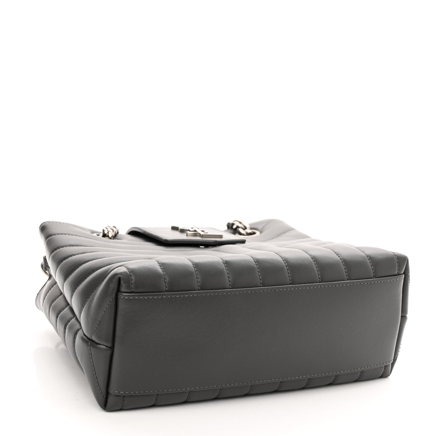 Calfskin Y Quilted Monogram Small Loulou Shopper Grey