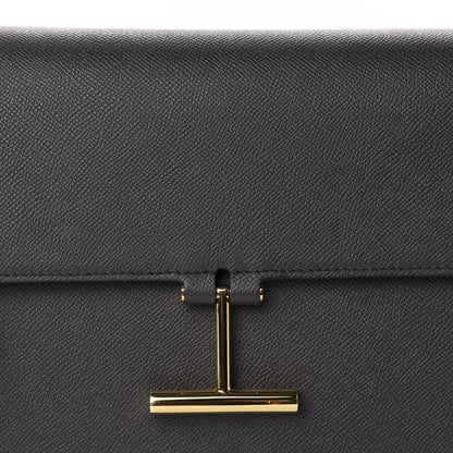 Tom Ford Calfskin Large T Clasp Tara Crossbody Bag Grey 9 of 9