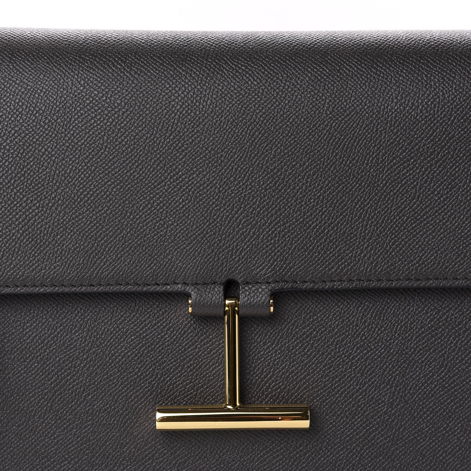 Tom Ford Calfskin Large T Clasp Tara Crossbody Bag Grey 9 of 9