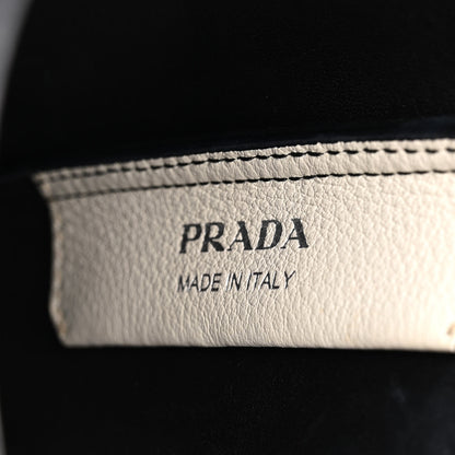 Prada Vitello Daino Soft Dynamique Hobo Talco Black 6 of 11