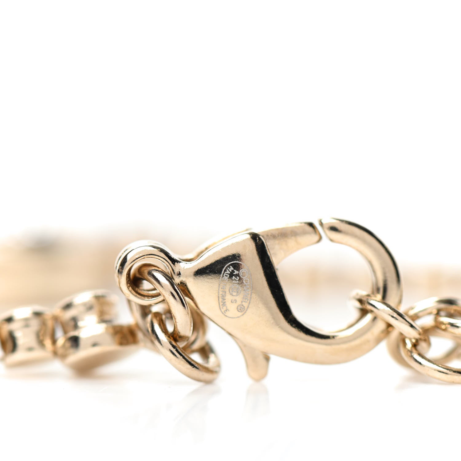 Chanel Crystal CC Chain Bracelet Gold 4 of 5