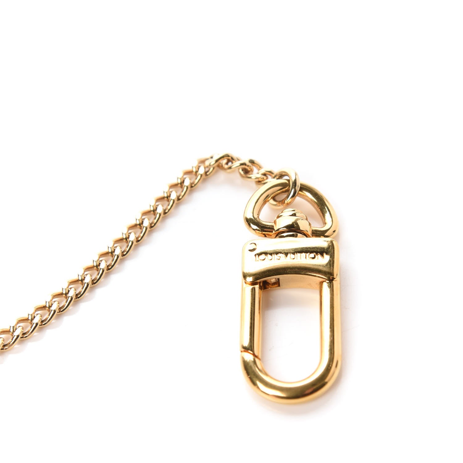 Louis Vuitton Metal Pochette Extender Key Ring Chain Gold 2 of 3