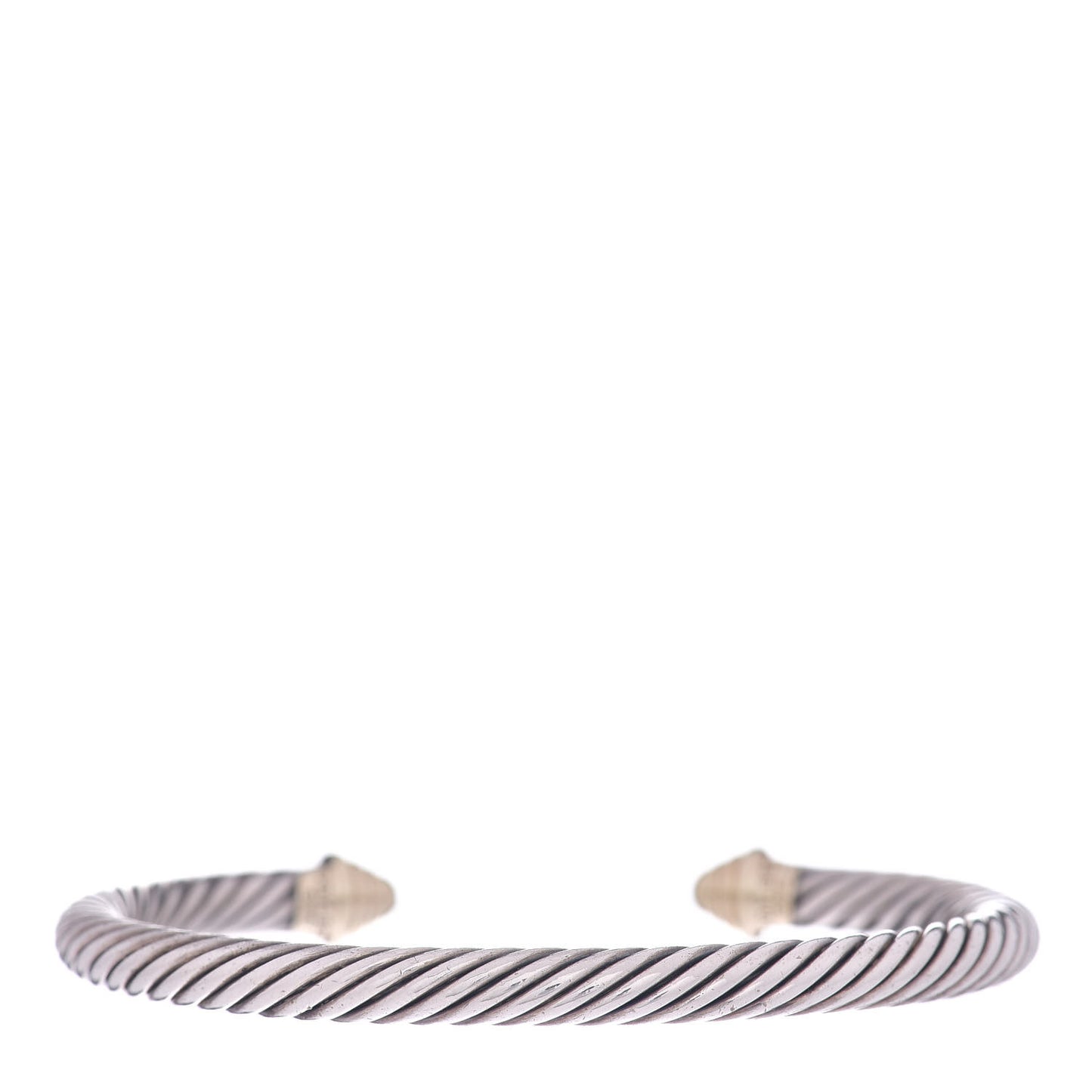 Sterling Silver 14K Yellow Gold 5mm Cable Classics Bracelet