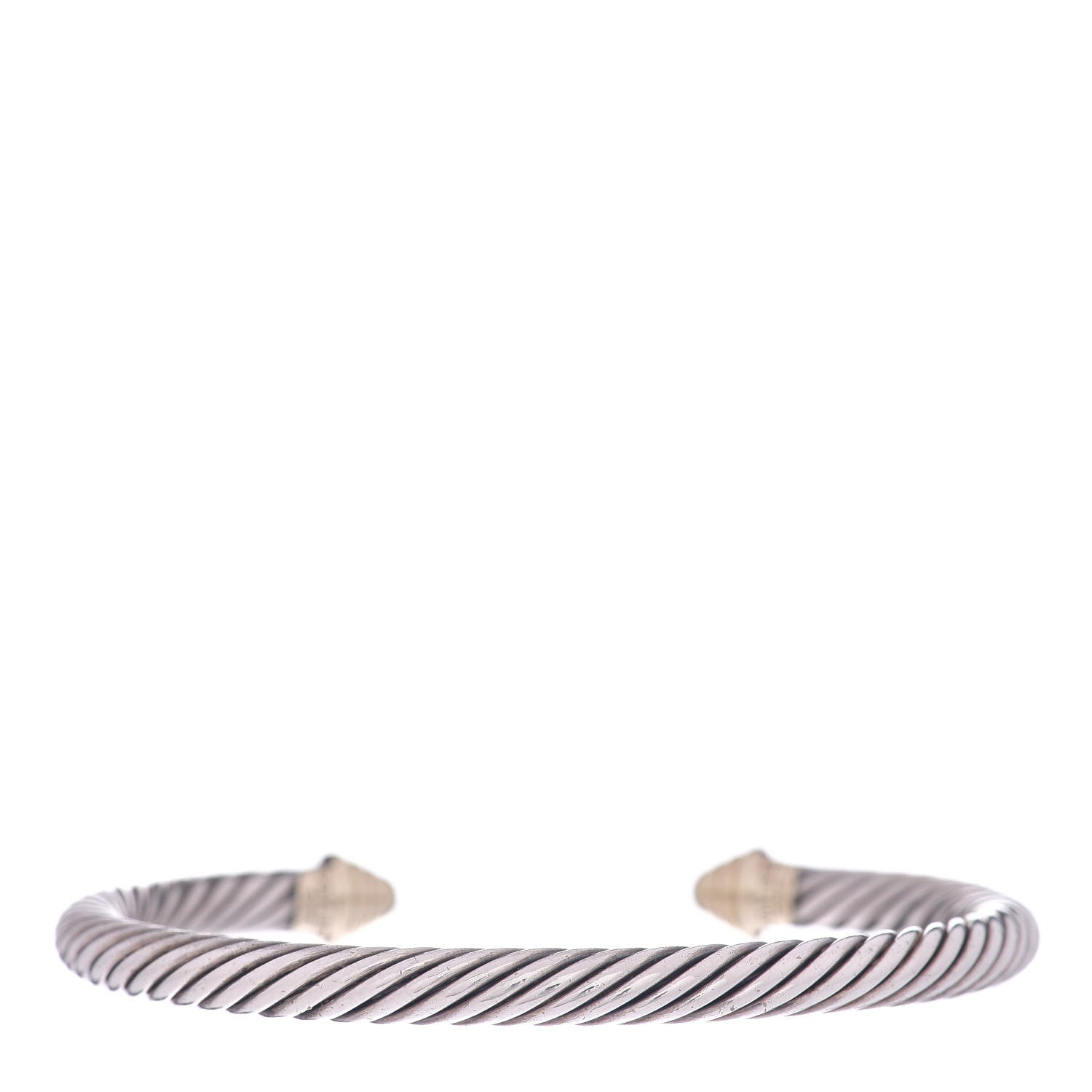 David Yurman Sterling Silver 14K Yellow Gold 5mm Cable Classics Bracelet 3 of 5