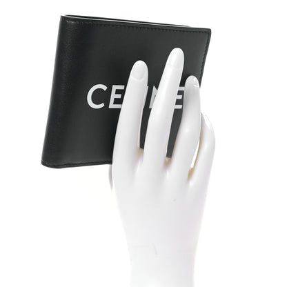Celine HOMME Calfskin Logo Bi-Fold Wallet Black 2 of 9