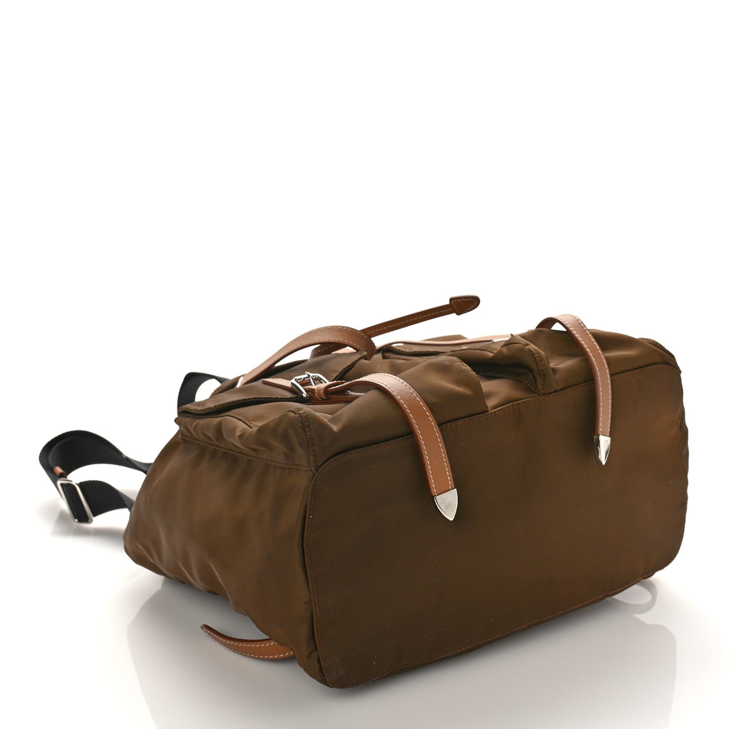 Nylon Vela Saffiano Backpack Mimetico Caramel