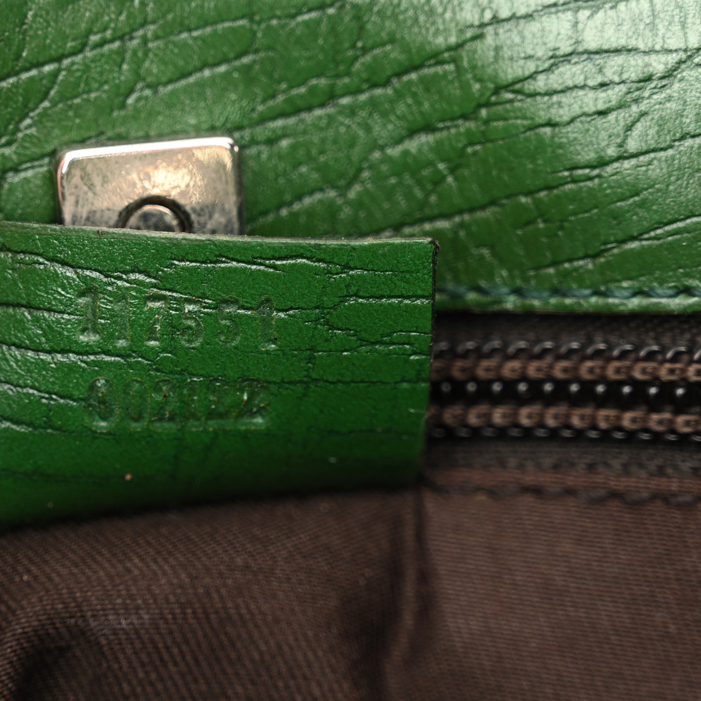 GG Plus Monogram Flat Vertical Tote Green