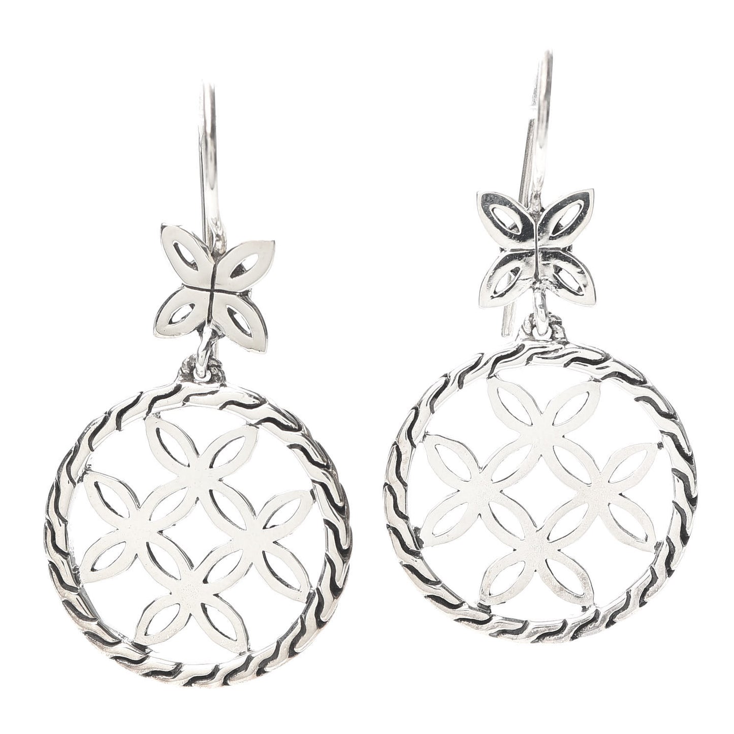 Sterling Silver Batu Kawung Earrings