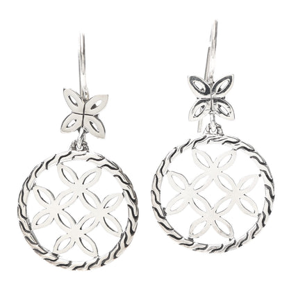 John Hardy Sterling Silver Batu Kawung Earrings 1 of 4