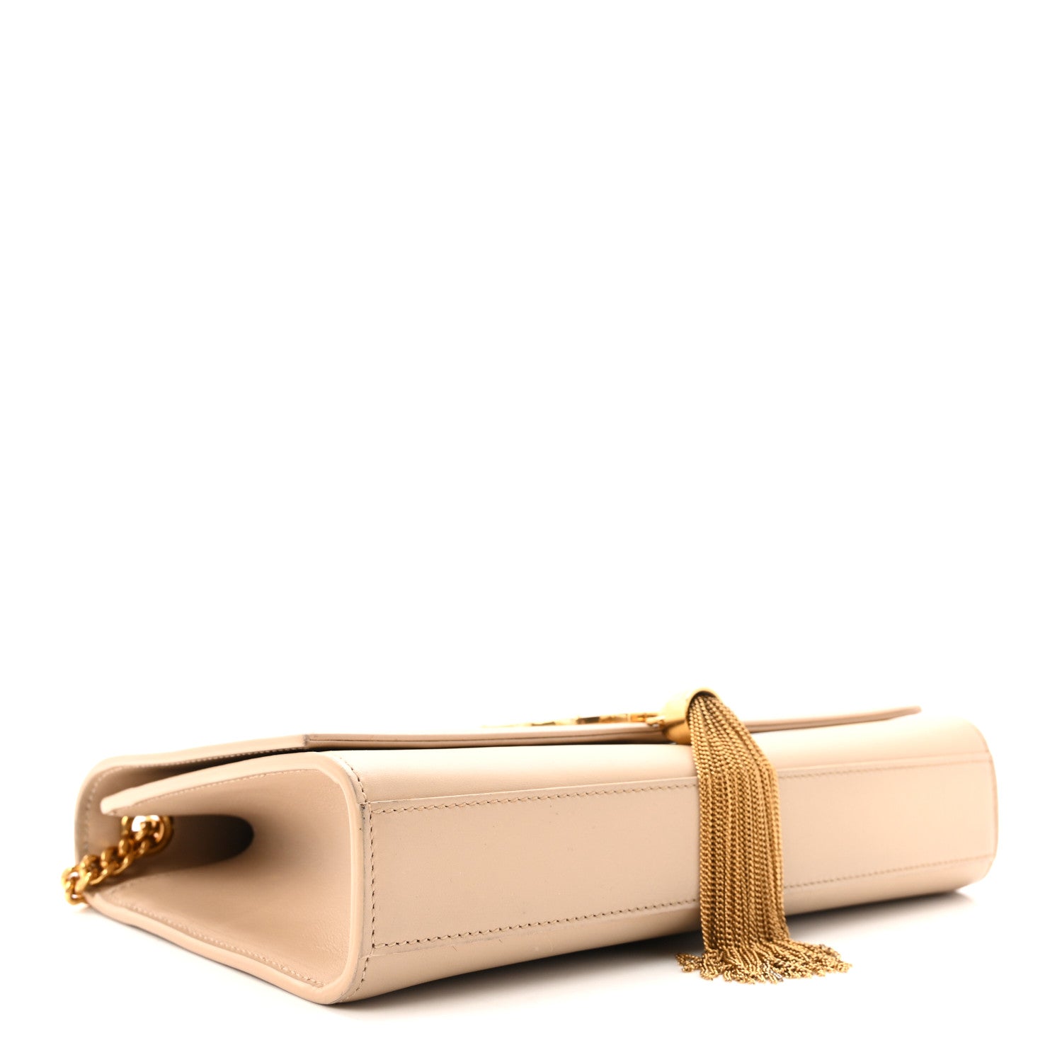 Saint Laurent Smooth Calfskin Medium Classic Monogram Kate Tassel Satchel Nude Powder 4 of 9