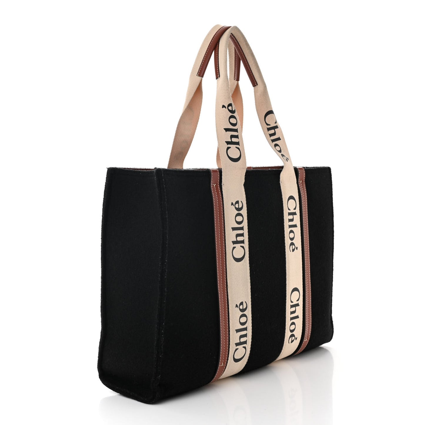 Felt Calfskin Large Woody Ribbon Tote