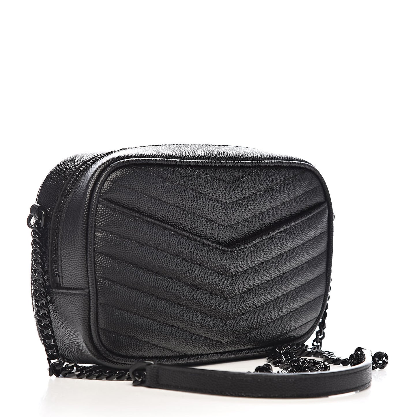 Grain De Poudre Matelasse Monogram Mini Lou Camera Bag Black