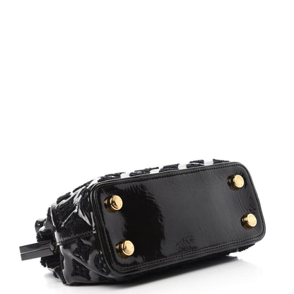 Louis Vuitton Patent Lambskin Fascination Lockit BB Frame Black 4 of 9