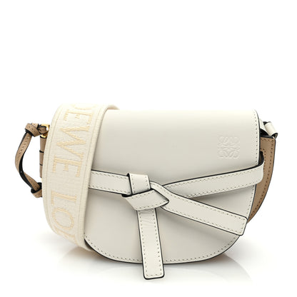 Loewe Calfskin Jacquard Mini Gate Dual Bag Soft White Paper 1 of 10
