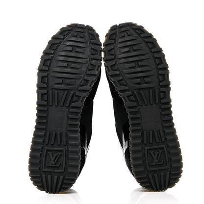 Louis Vuitton Suede Monogram Run Away Sneakers 38.5 Black 5 of 13