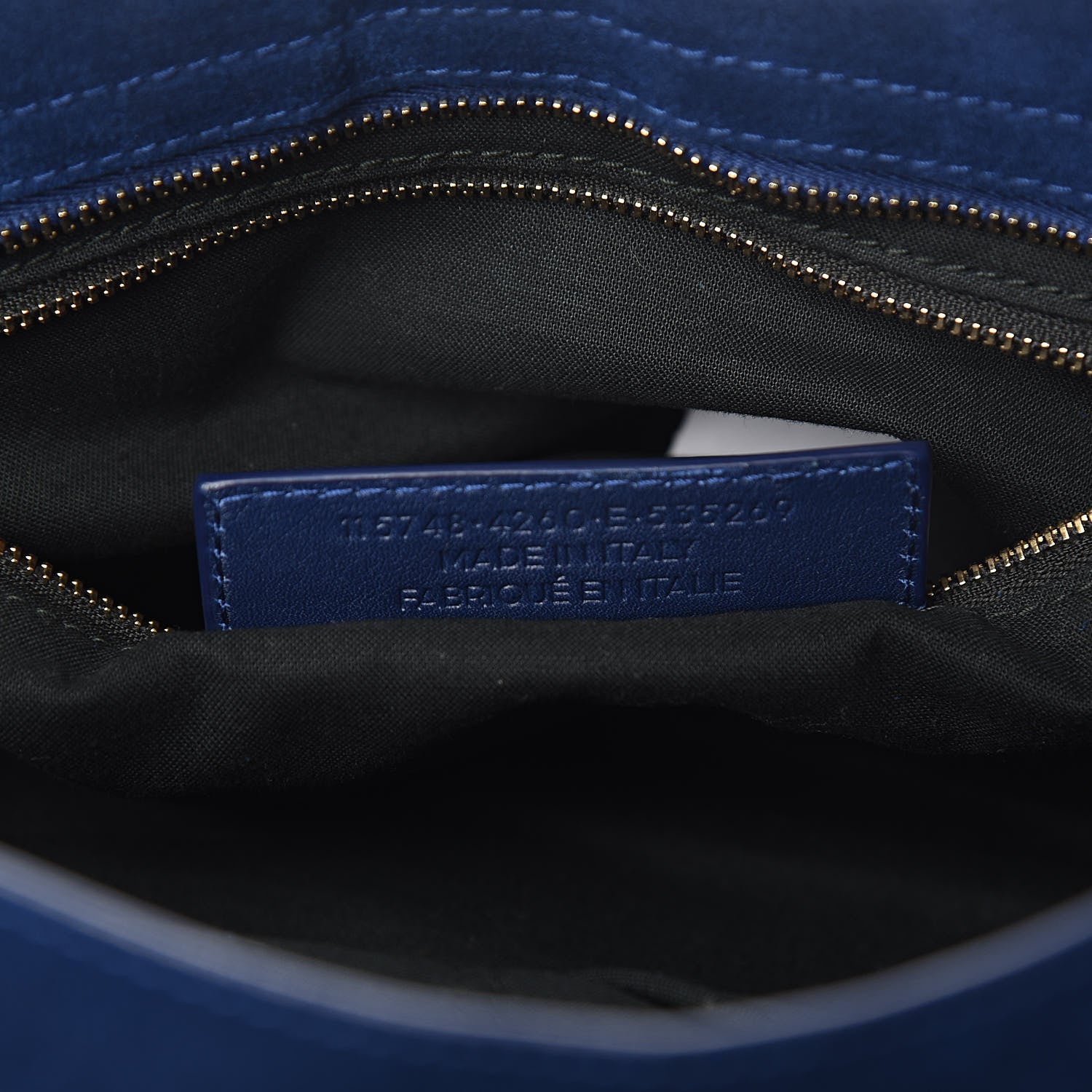 Balenciaga Baby Daim Suede Classic Gold Hardware City Bleu Pacifique 7 of 11