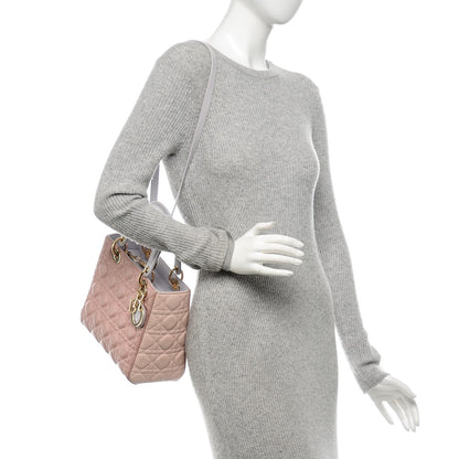 Christian Dior Lambskin Cannage Medium Tri-Color Lady Dior Rose Pale 2 of 7