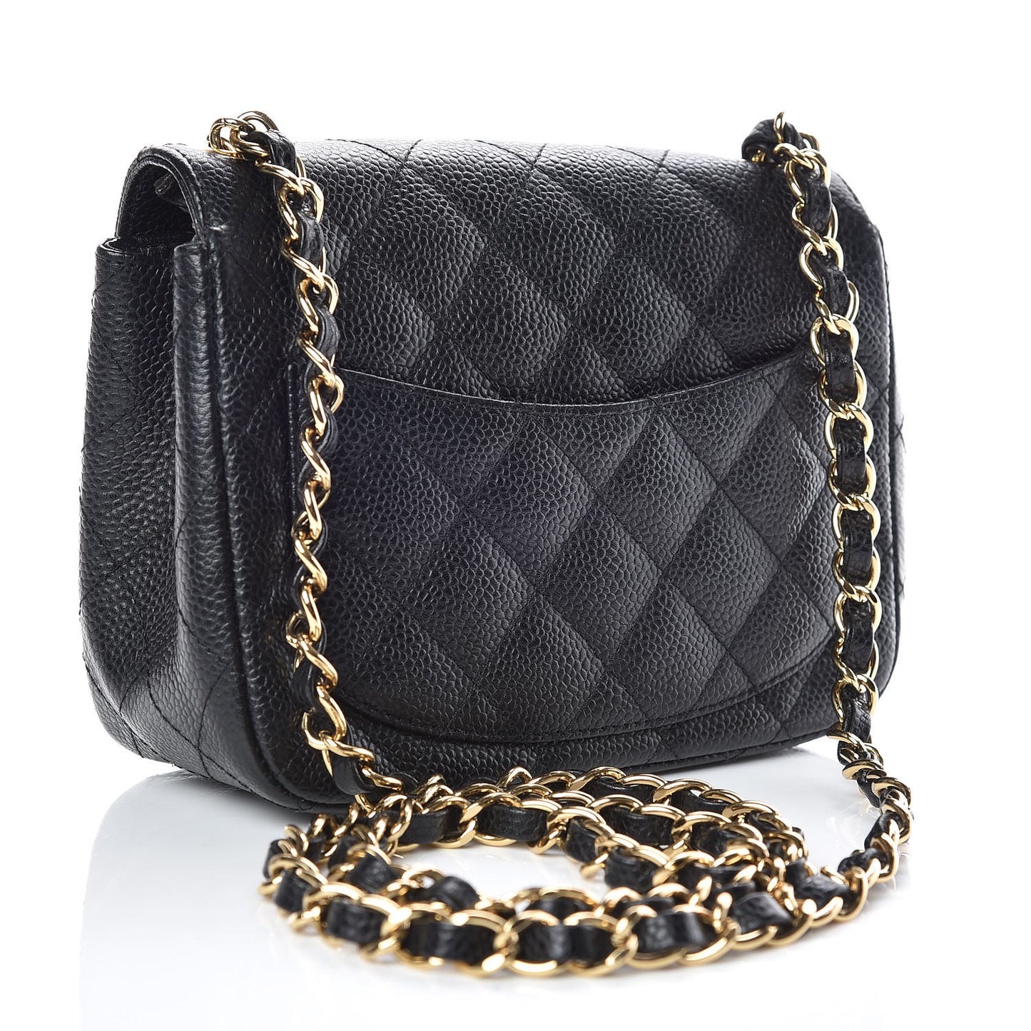 Caviar Quilted Mini Square Flap Black