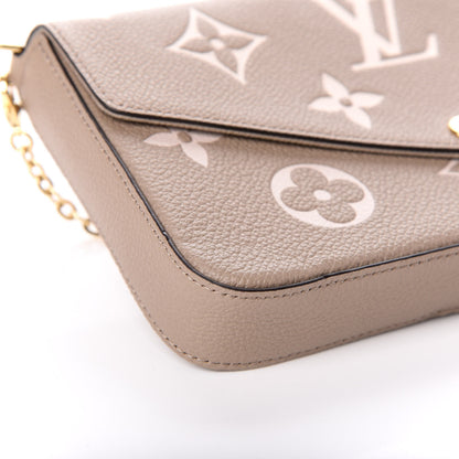 Louis Vuitton Empreinte Monogram Giant Felicie Pochette Tourterelle Creme 7 of 8