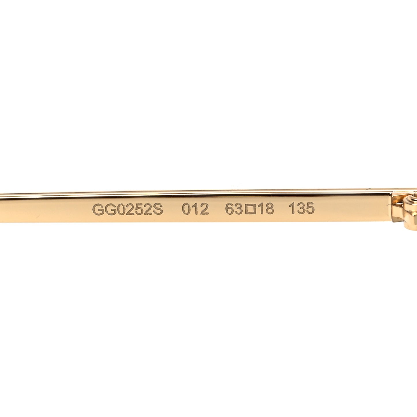 Metal Oversized Round Sunglasses GG0252S Gold Green