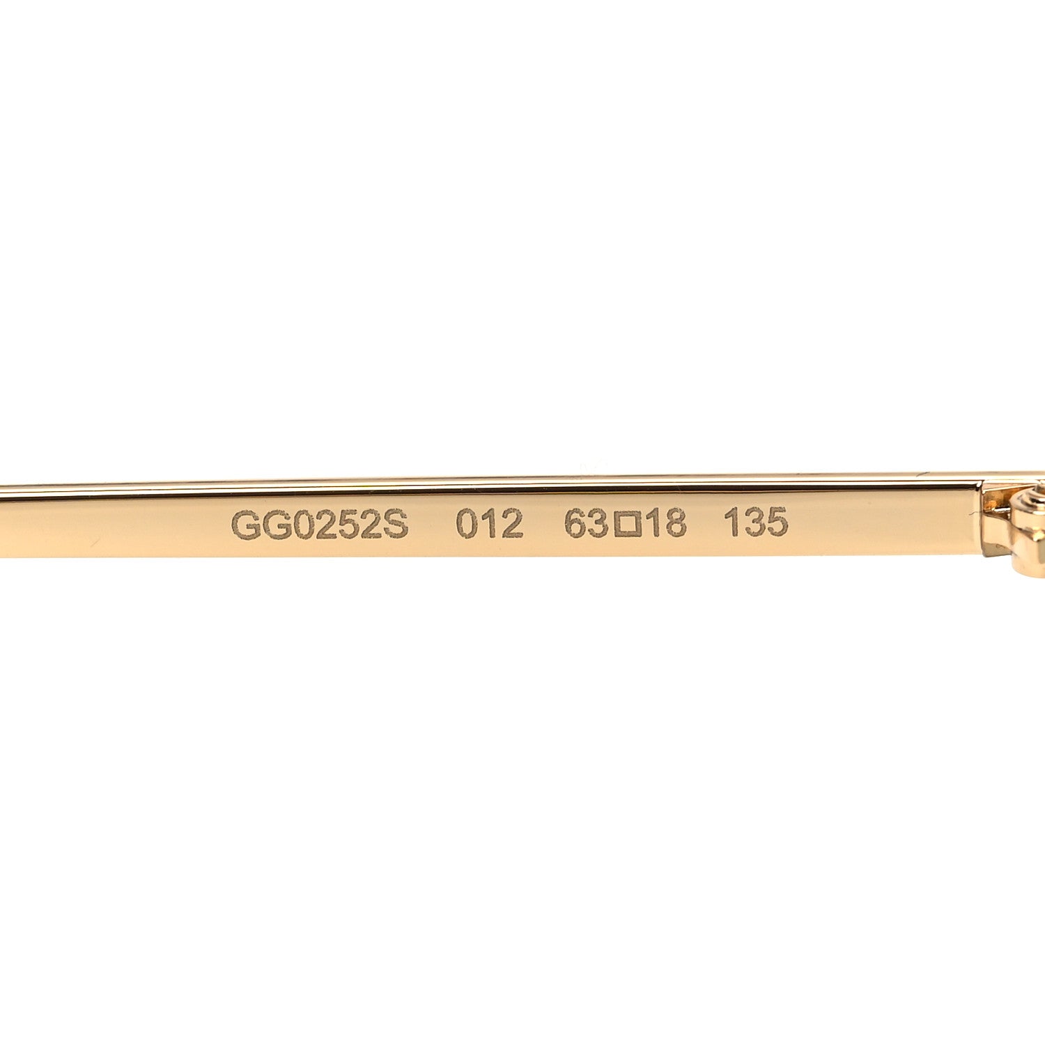 Gucci Metal Oversized Round Sunglasses GG0252S Gold Green 8 of 8