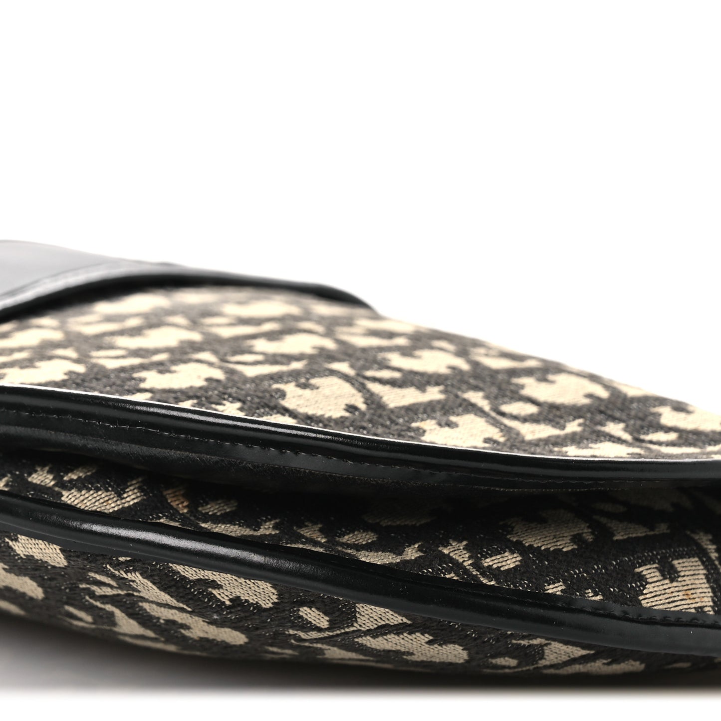 Monogram Flap Clutch Beige Black