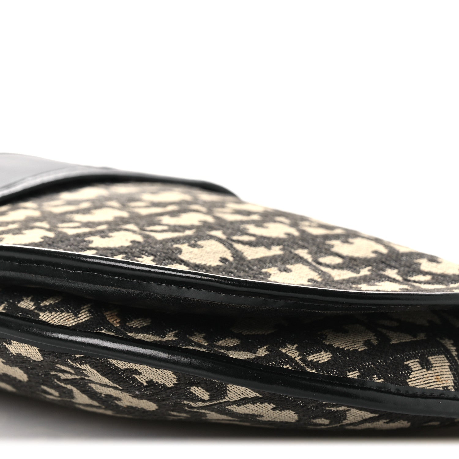 Christian Dior Monogram Flap Clutch Beige Black 9 of 13