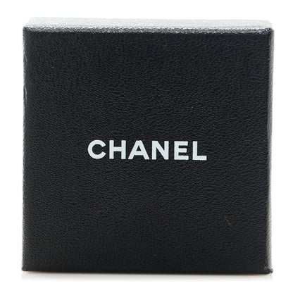 Chanel Crystal Lambskin Chain CC Stud Earrings Black Gold 5 of 5
