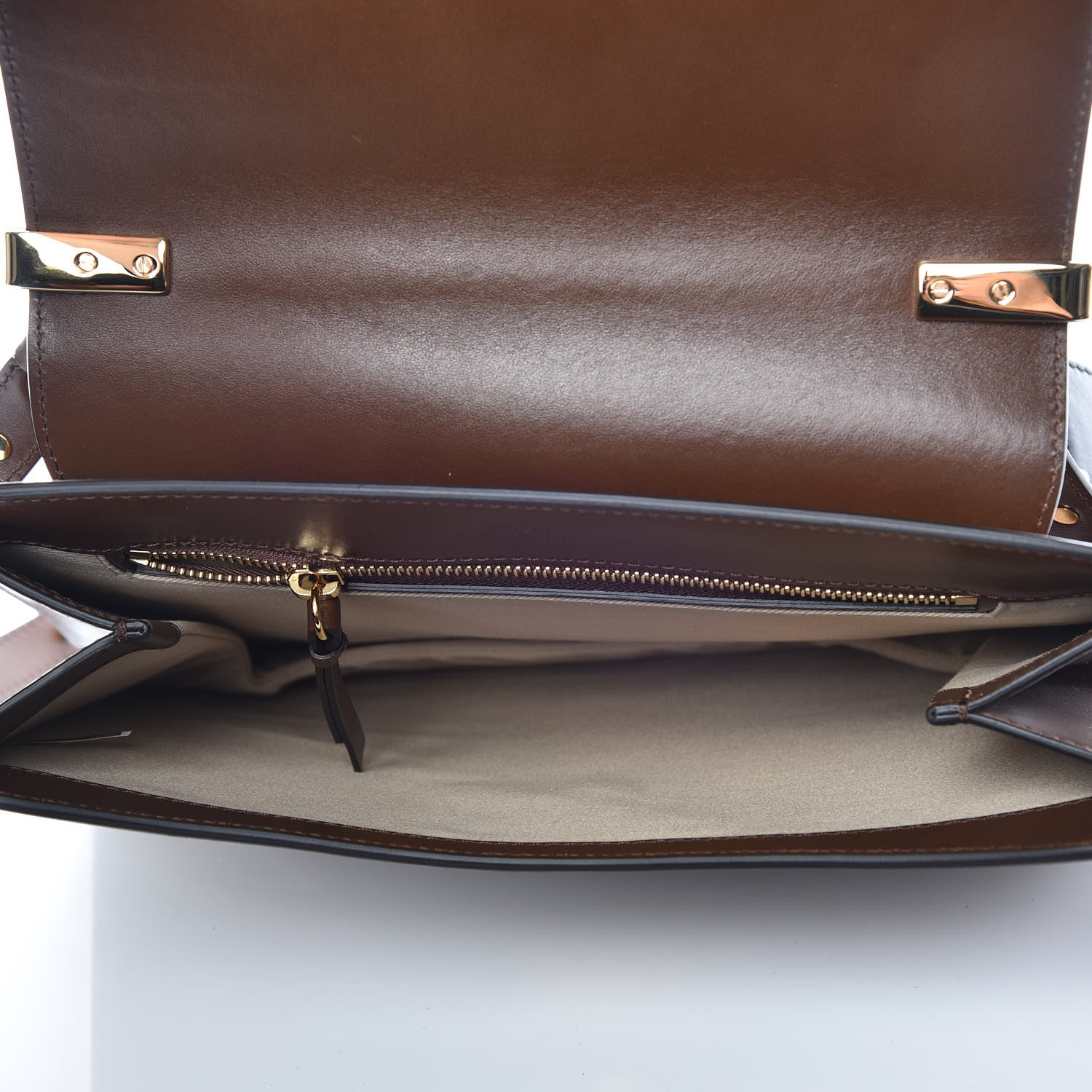 Chloe Calfskin Suede Medium C Shoulder Bag Sharp Brown 8 of 10