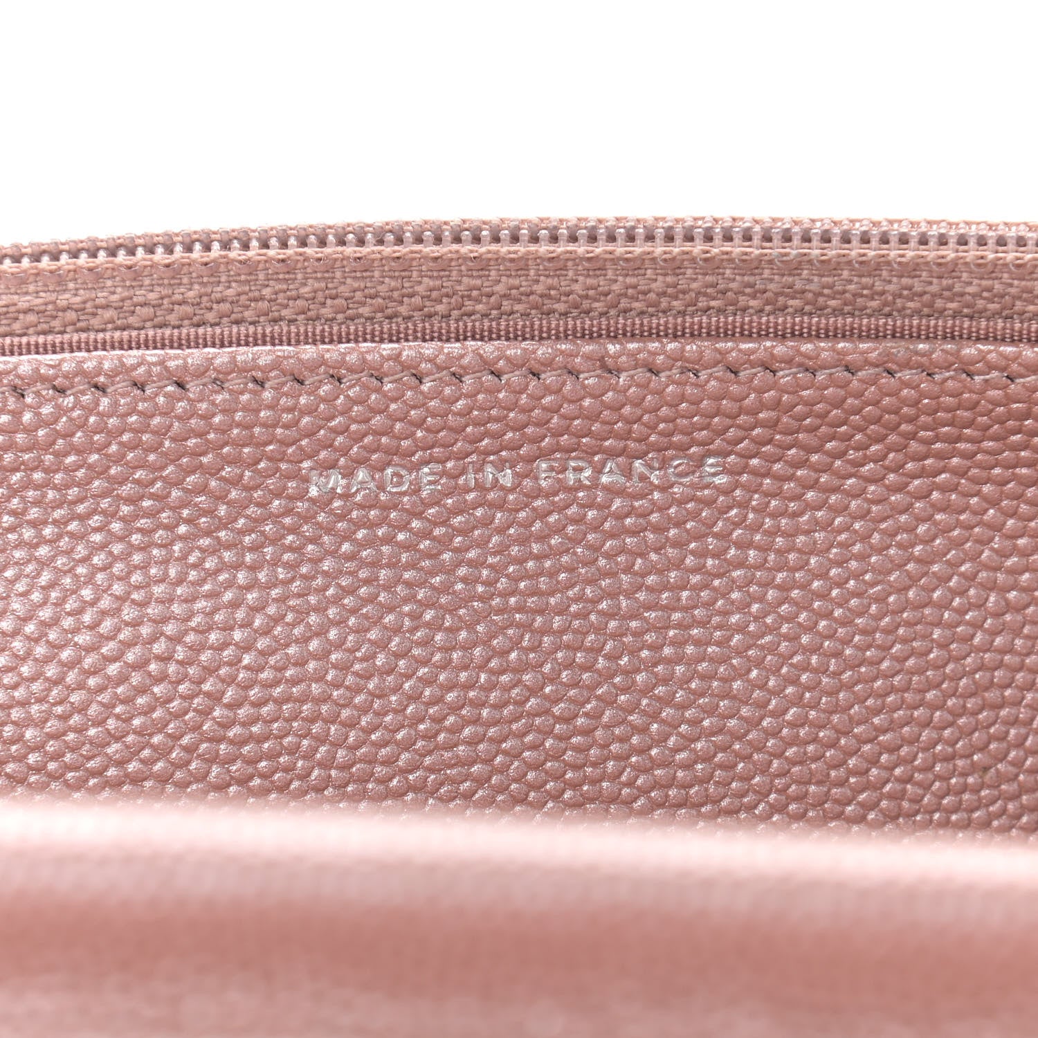 Chanel Metallic Caviar Chevron Quilted Vintage Mademoiselle Wallet On Chain WOC Pink 7 of 12