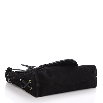 Gucci Suede Lovely Heart Shoulder Bag Black 4 of 7