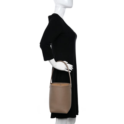 The Row Grained Calfskin Small N/S Park Tote Dark Taupe 2 of 10