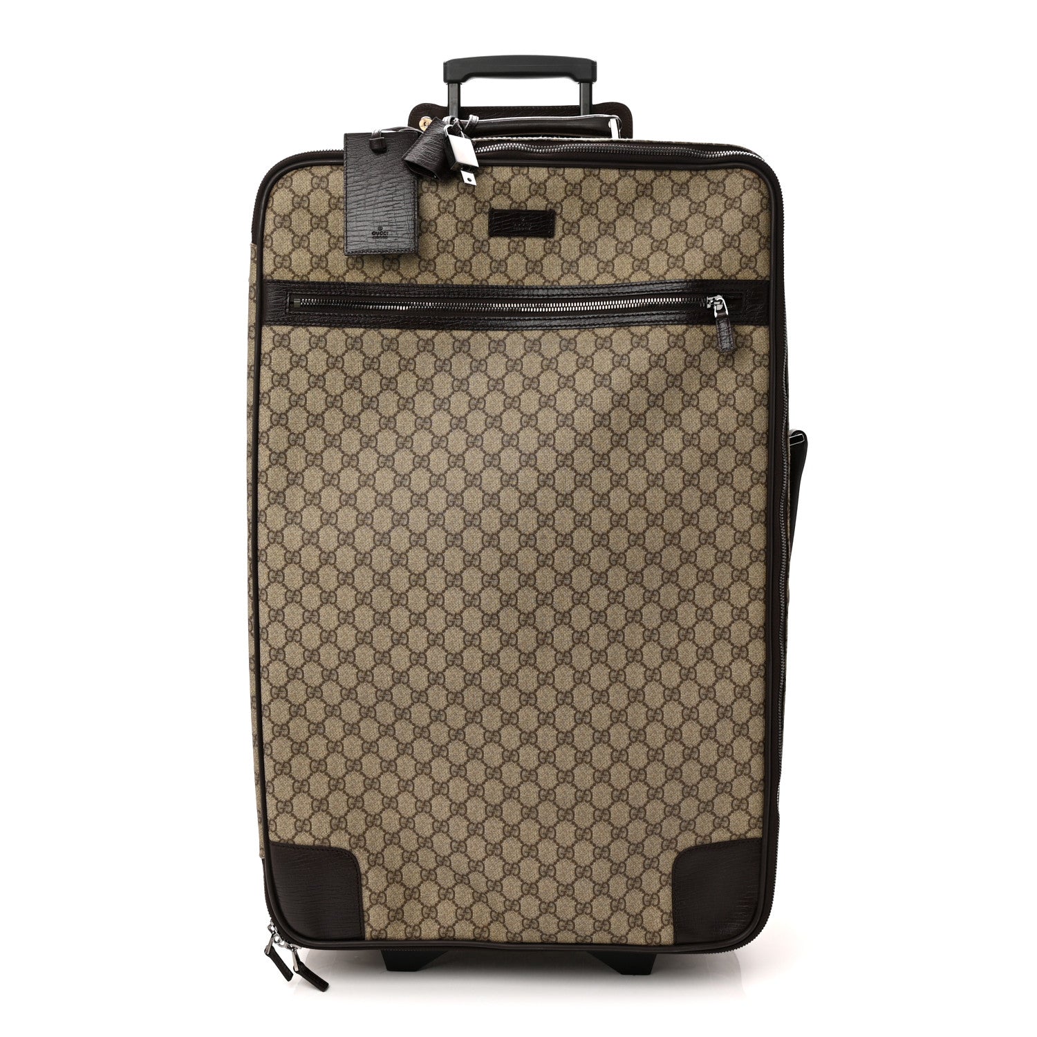 Gucci GG Plus Monogram Large Web Trolley Brown 1 of 9