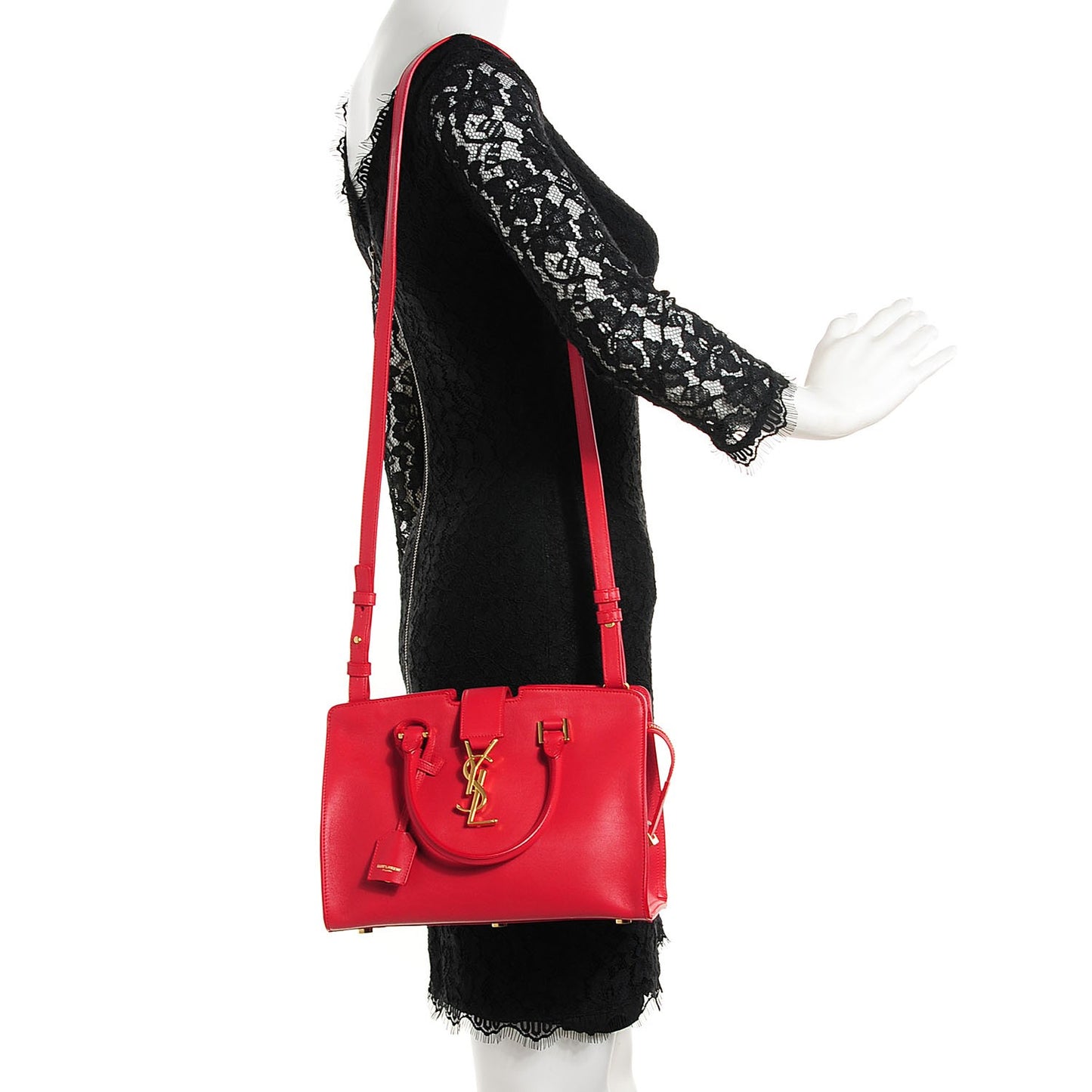Calfskin Baby Monogram Cabas Red