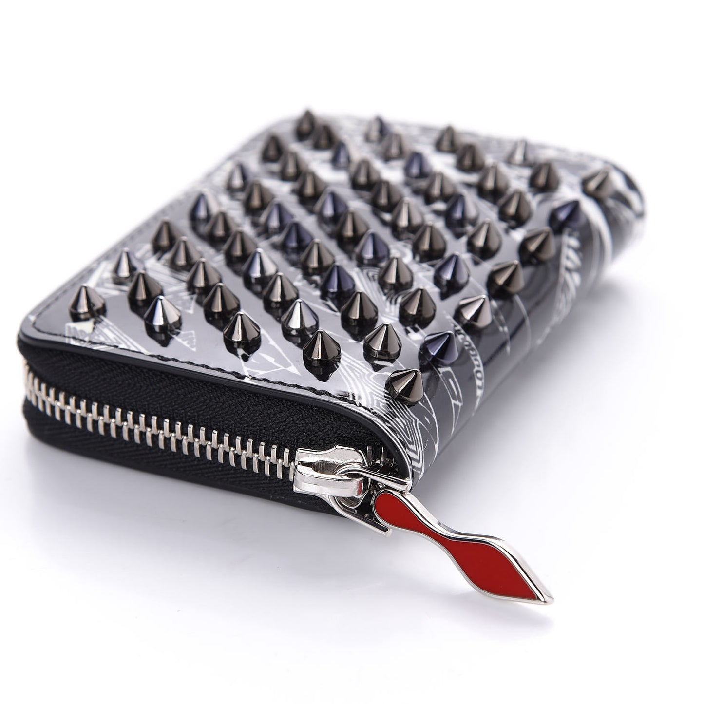 Patent Nicograf Spiked Panettone Coin Purse Black White