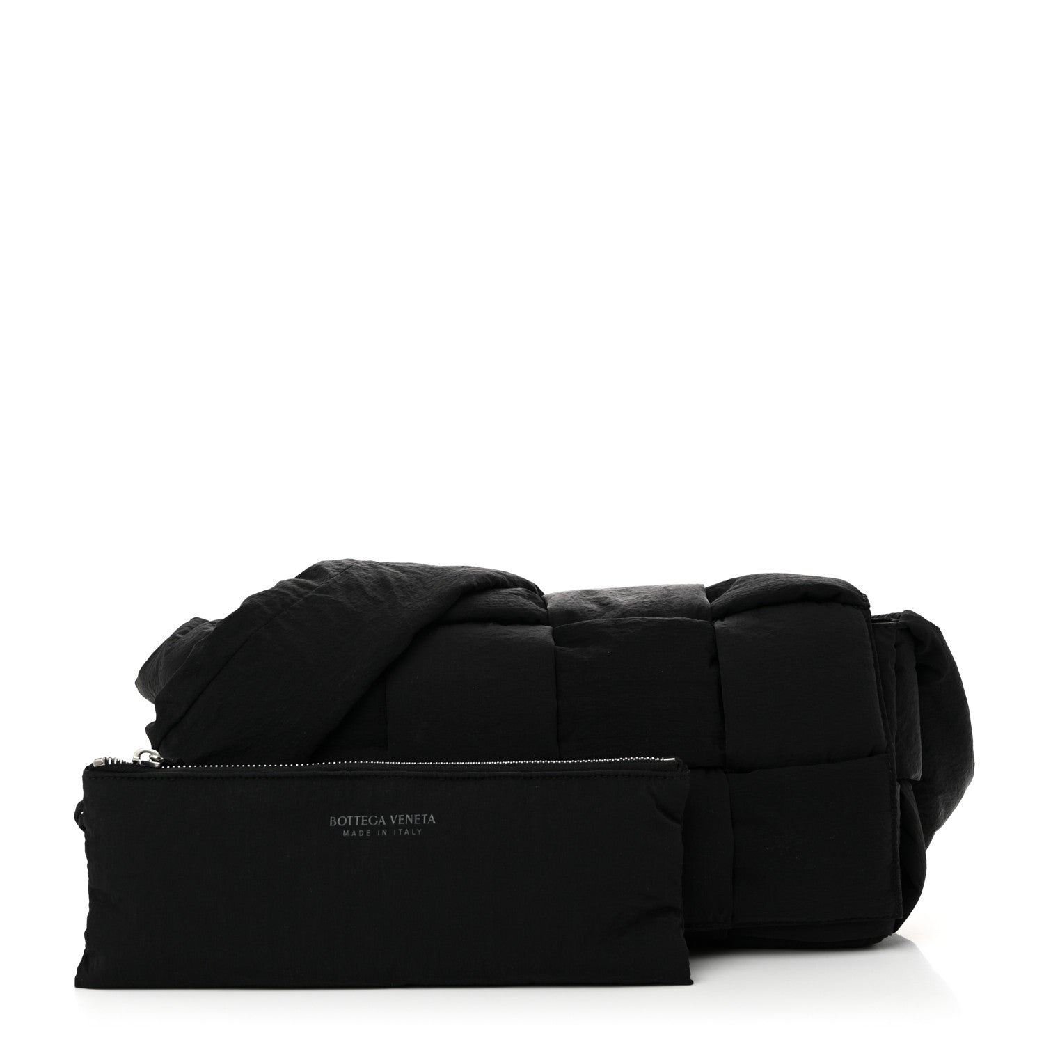 Bottega Veneta Nylon Intrecciato Padded Tech Cassette Bag Black 3 of 11
