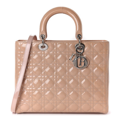 Christian Dior Patent Cannage Large Lady Dior Light Pink 1 of 11