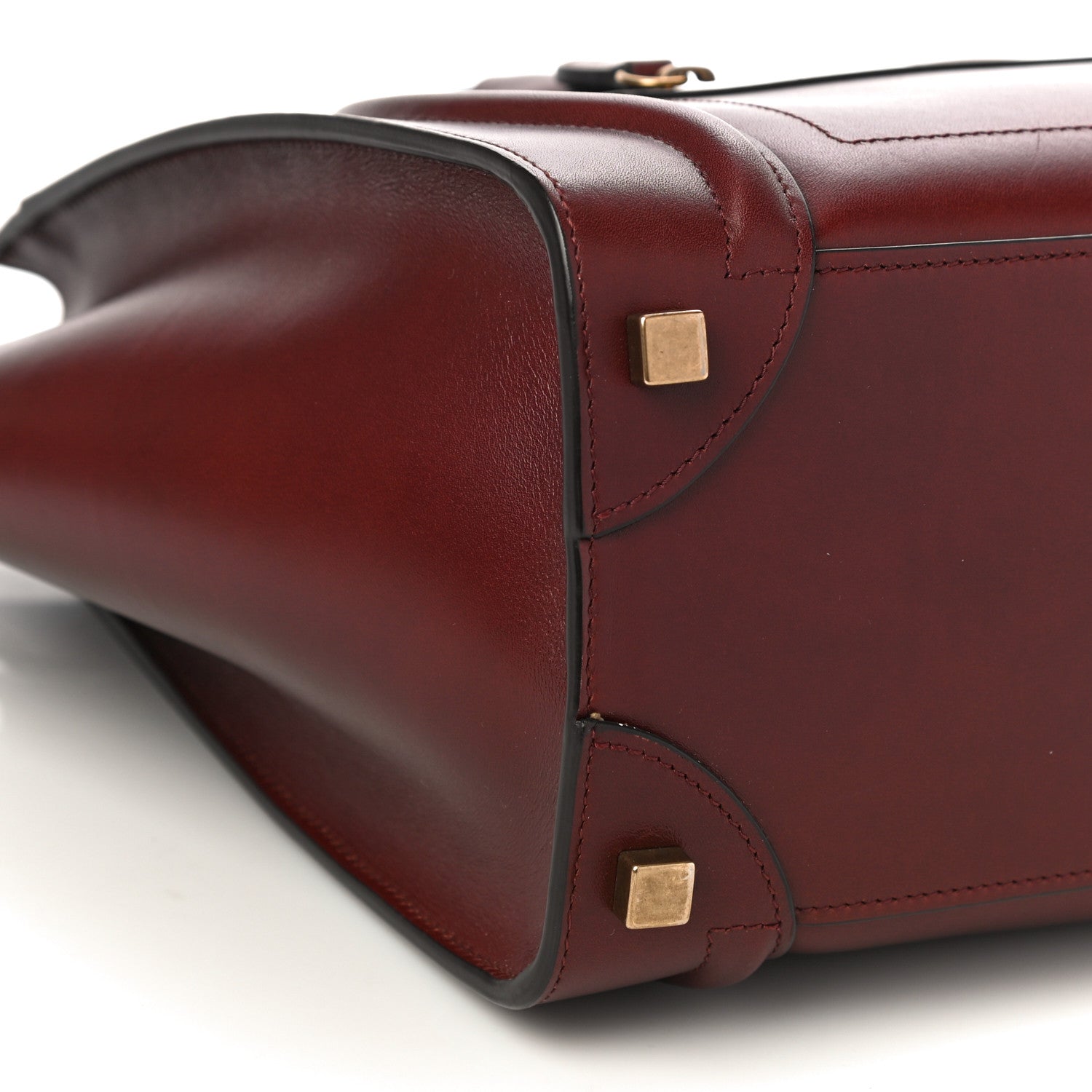 Celine Smooth Calfskin Micro Luggage Burgundy 10 of 11