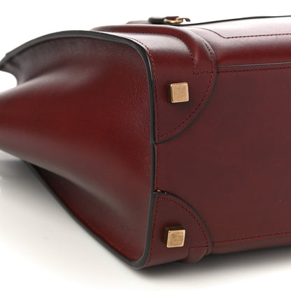 Celine Smooth Calfskin Micro Luggage Burgundy 10 of 11