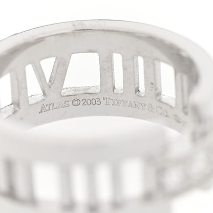 Tiffany 18K White Gold Diamond Open Atlas Ring 54 7 4 of 5
