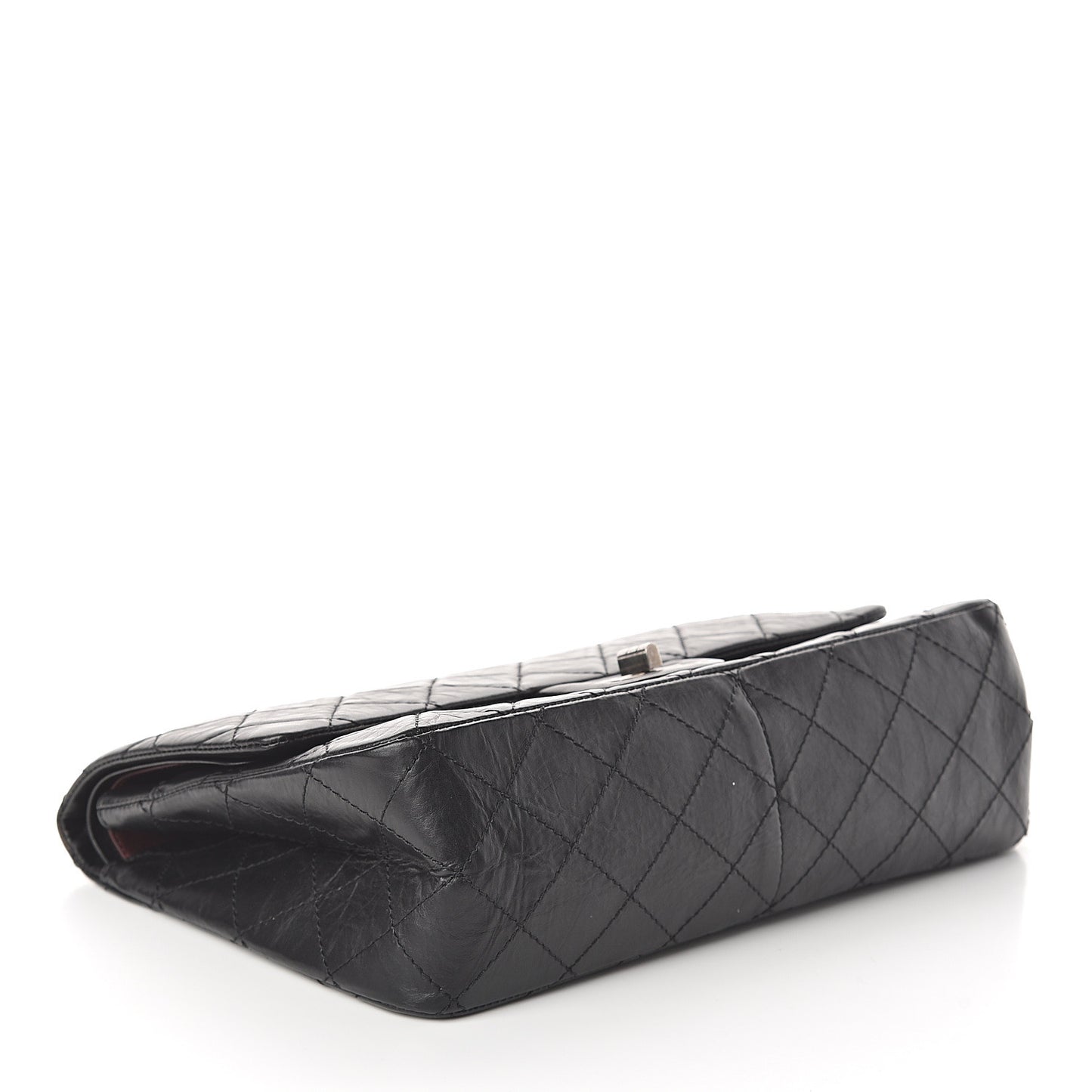 Aged Calfskin Quilted 2.55 Reissue 227 Flap Black