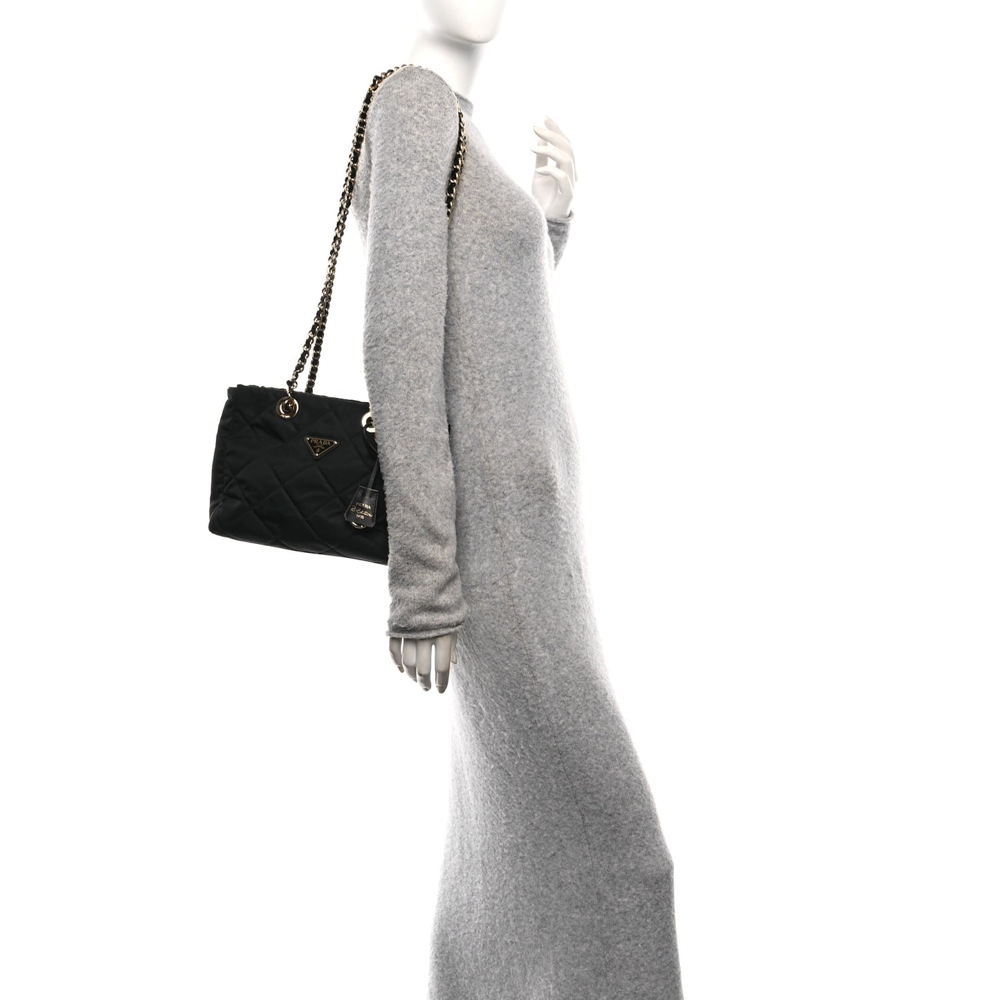 Re-Nylon Saffiano Stitched Re-Edition 1995 Shoulder Bag Black