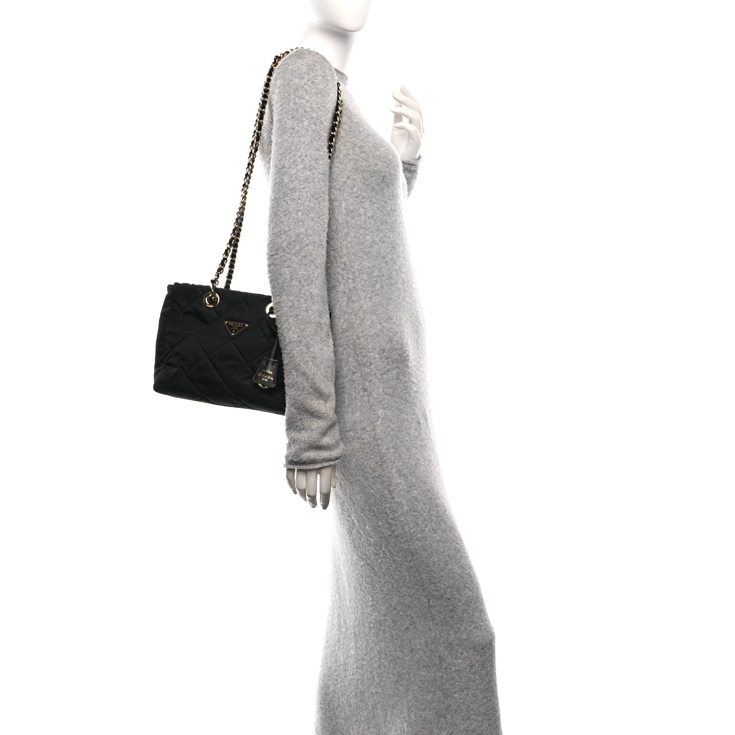 Prada Re-Nylon Saffiano Stitched Re-Edition 1995 Shoulder Bag Black 2 of 10