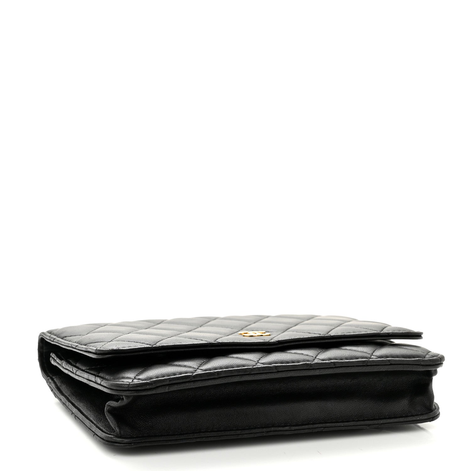 Chanel Lambskin Quilted Wallet On Chain WOC Black 4 of 11