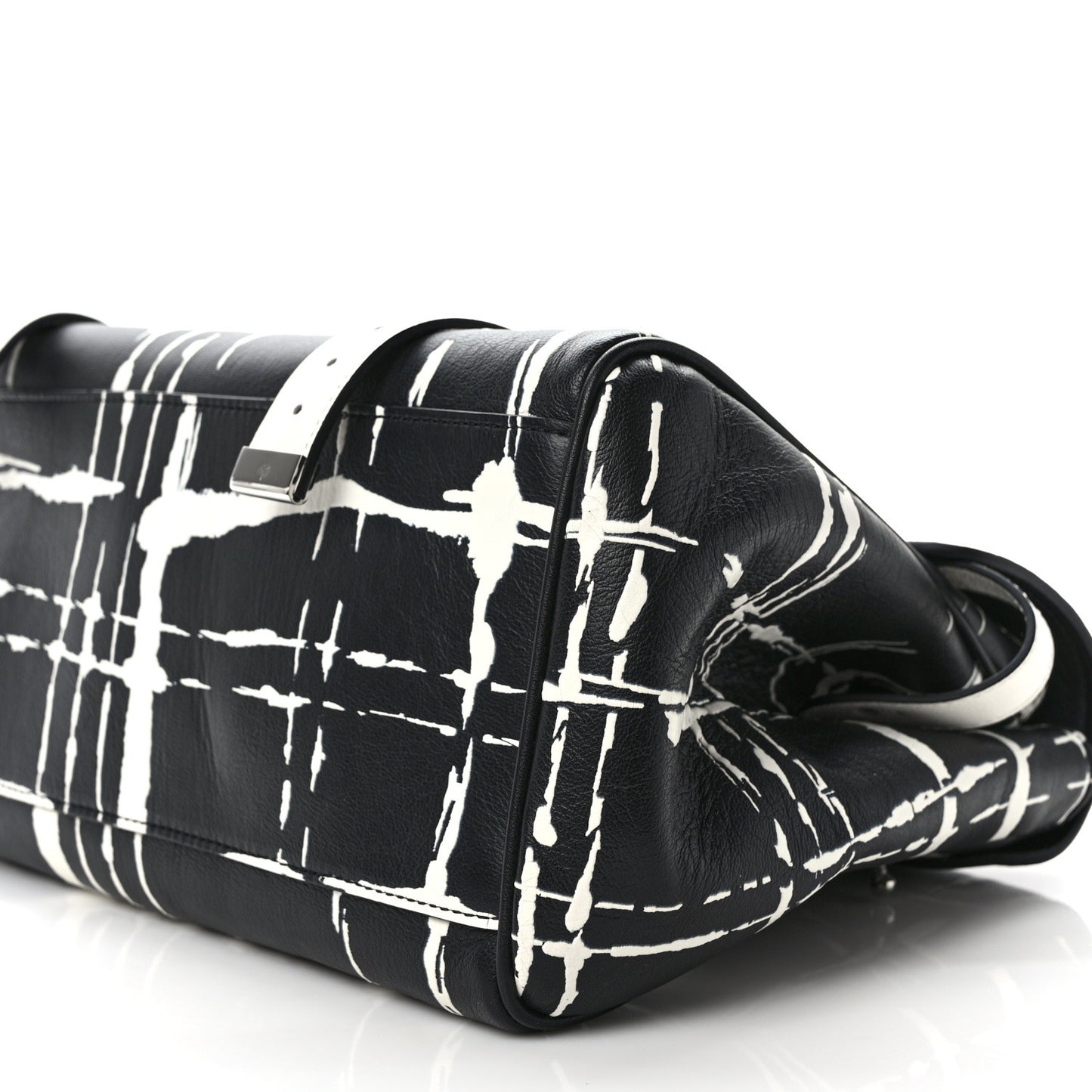 Polished Buffalo Check Printed Medium Alexa Black White