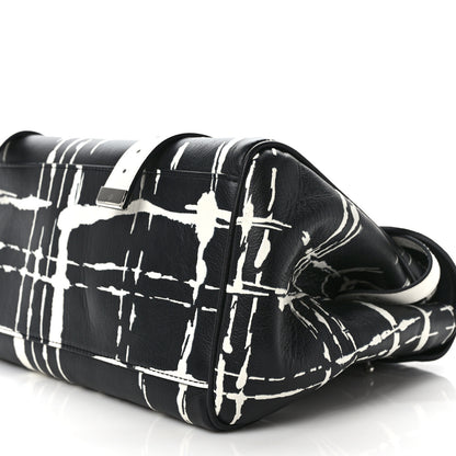 Mulberry Polished Buffalo Check Printed Medium Alexa Black White 8 of 8