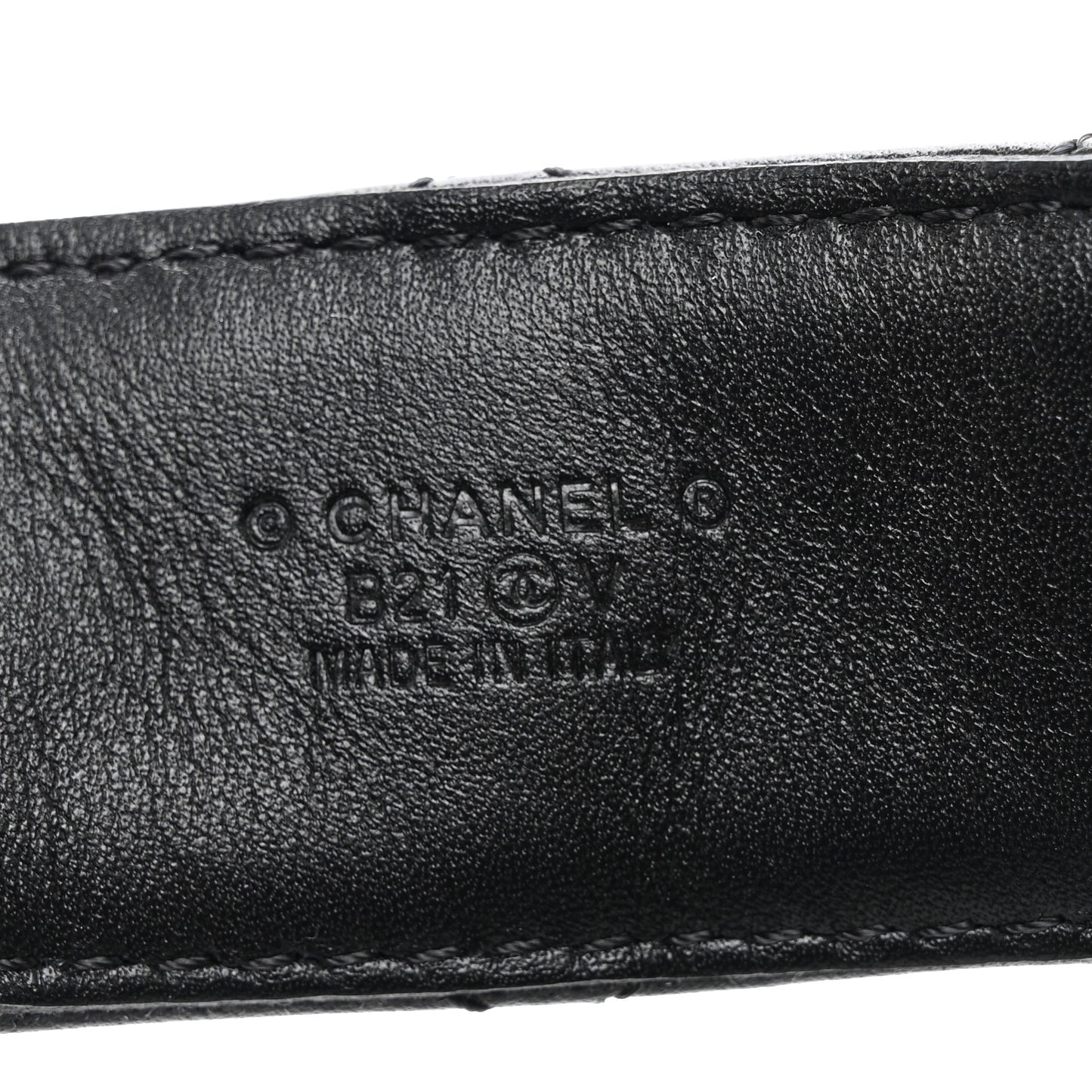 Calfskin Quilted CC Chain Belt 85 34 Black