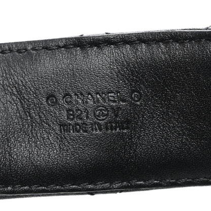 Chanel Calfskin Quilted CC Chain Belt 85 34 Black 3 of 7