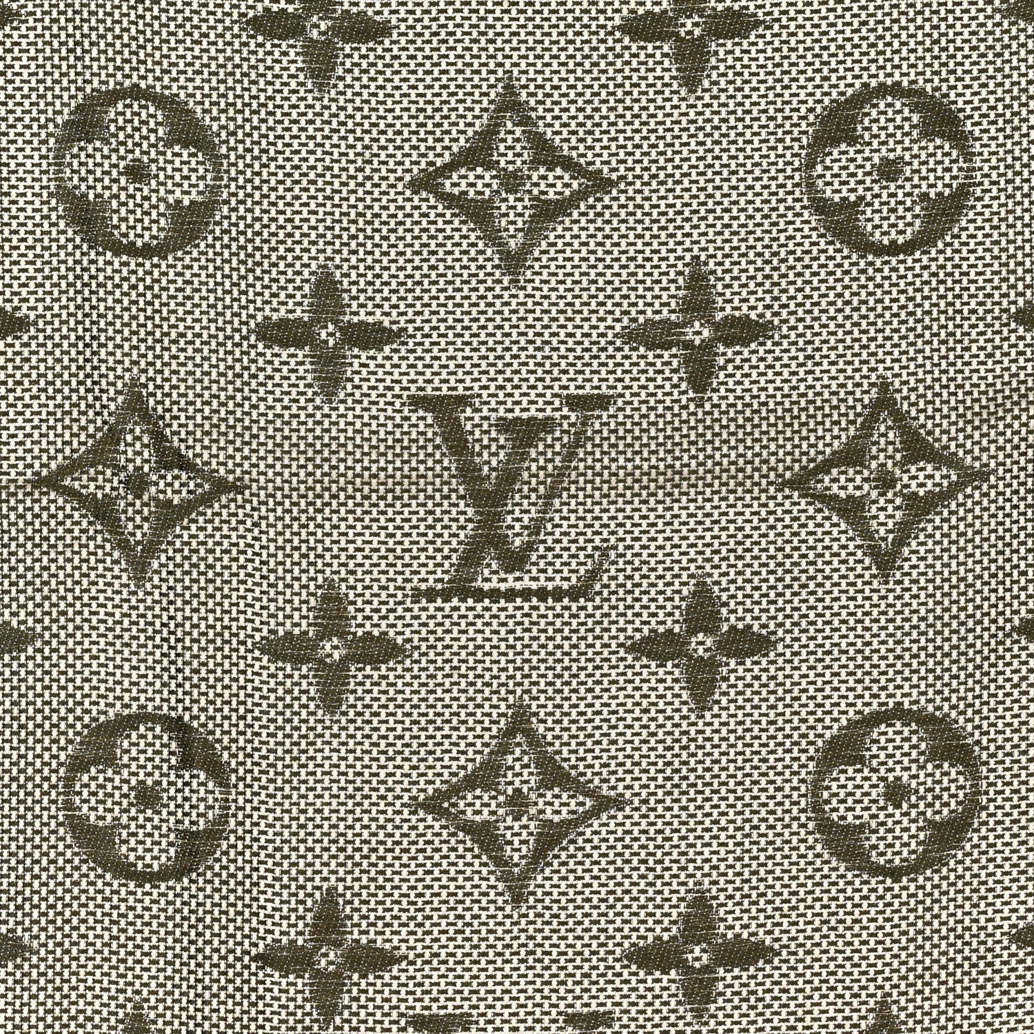 Louis Vuitton Silk Wool Monogram Neo Natte Shawl Kaki 2 of 3